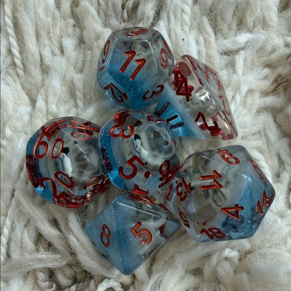 Glitter RPG Dice Set